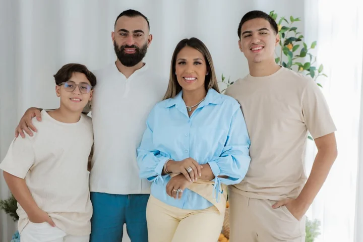 Joseane com sua família